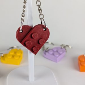 Llavero Bloques Encastrables Corazón | Set de 2 (Para Compartir)